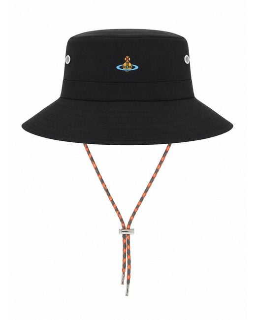 Vivienne Westwood Black Cappello Bucket "Adventure"