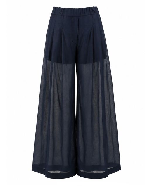 Semicouture Blue Pantalone "Debbie"
