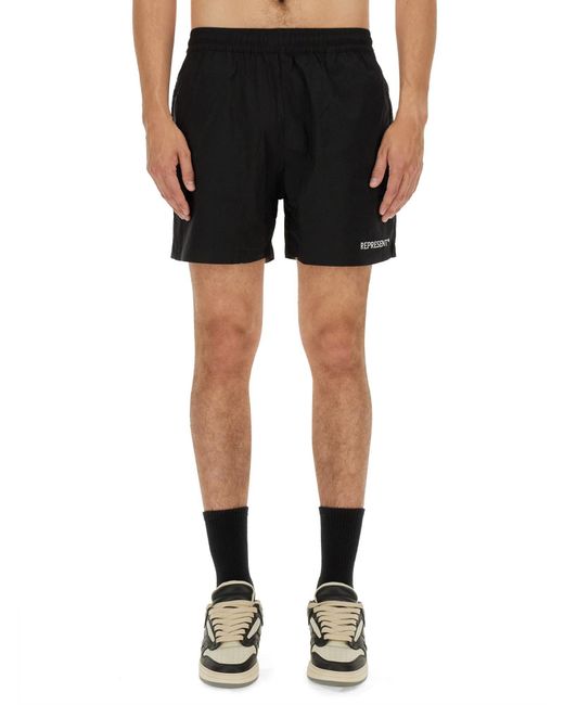 Bermuda Con Logo di Represent in Black da Uomo