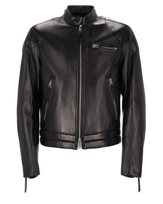 Tom Ford Black Giacca Da Motociclista for men