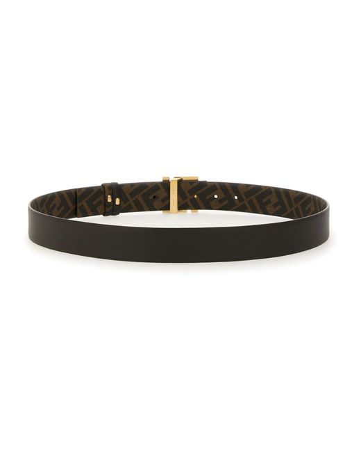Cintura "Squared Ff" di Fendi in Black da Uomo