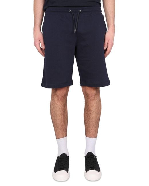 Paul Smith Blue Sweatshirt Bermuda for men