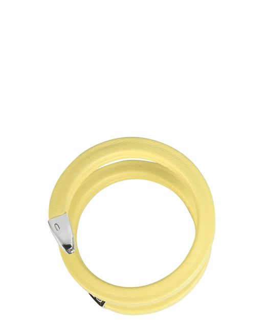 BRACCIALE A SPIRALE IN NAPPA di Bottega Veneta in Yellow