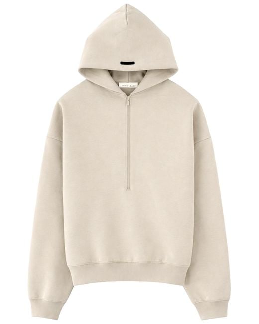 Fear Of God Natural Felpa Con Zip E Cappuccio for men