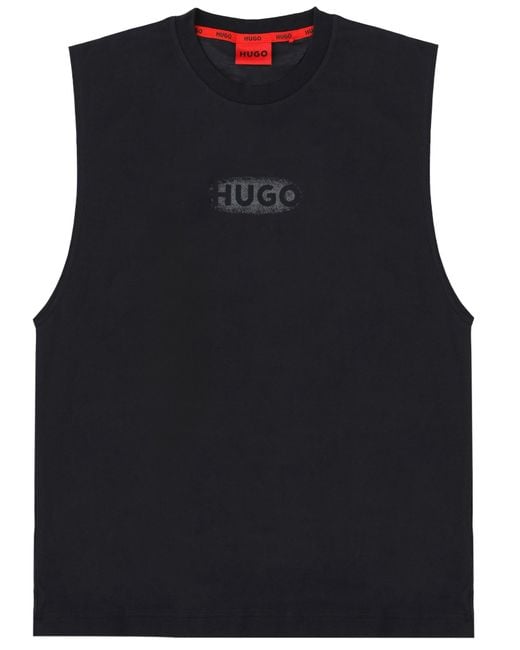 HUGO Black Top Con Logo for men