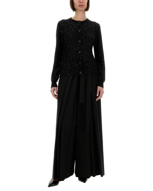 Pantalone Wide Leg di Fabiana Filippi in Black