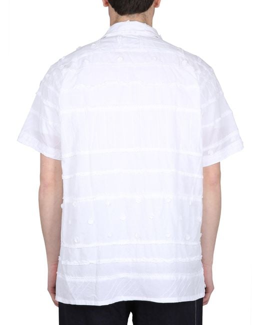 Camicia Con Ricami di Engineered Garments in White da Uomo