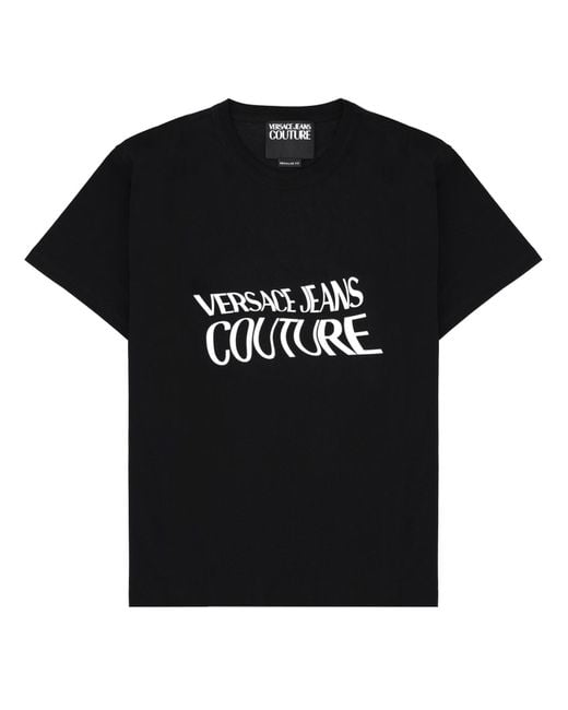 Versace Jeans Couture Black T-Shirt With Logo for men