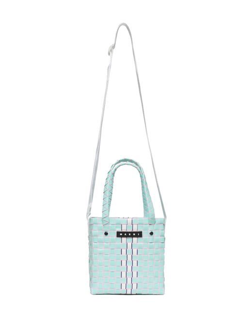 Marni Blue Bucket Bag With Shoulder Strap