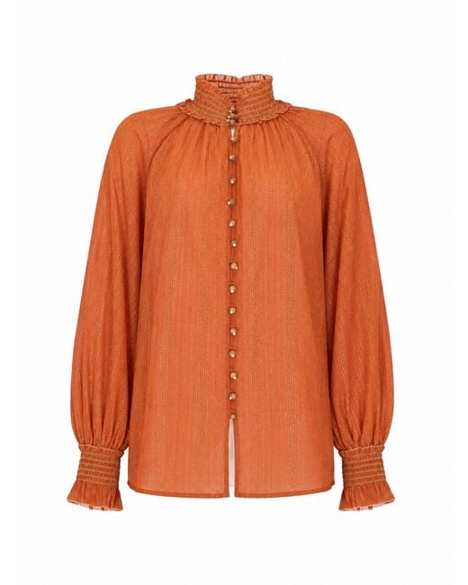 Zimmermann Orange Blusa "Aster"
