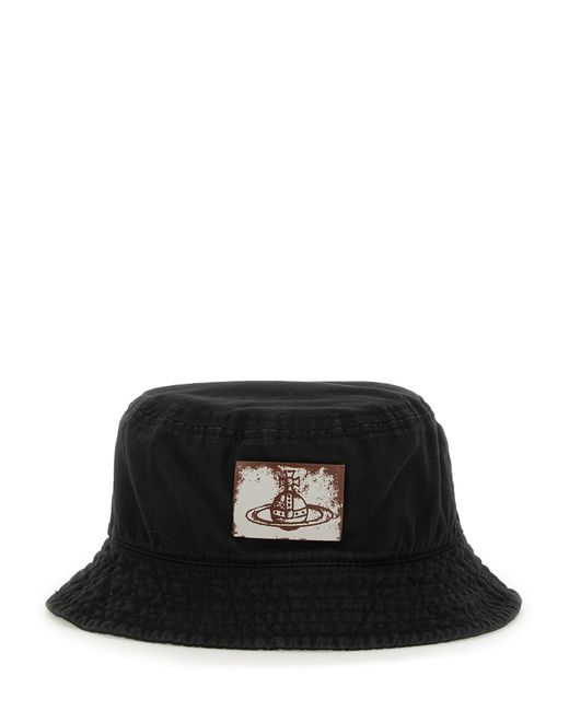 ハット Vivienne Westwood BUCKET HAT WITH LOGO (81020009 W014IK306) Vivienne Westwood Bucket Hat With Logo in Black | Lyst