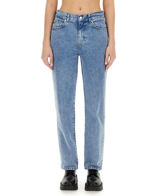 Moschino Blue Boyfriend Mid Rise Jeans