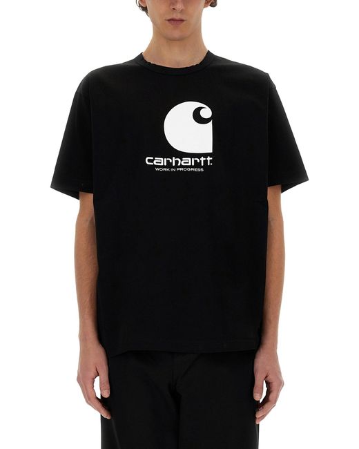 Junya Watanabe Black Oversized Graphic Tee for men
