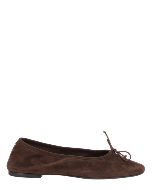 Aeyde Brown Oscar Leather Flats