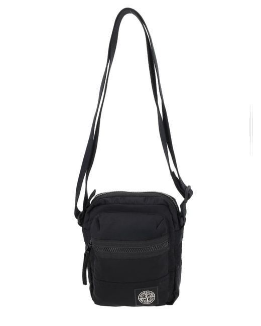 Stone Island Black Borsa A Tracolla for men