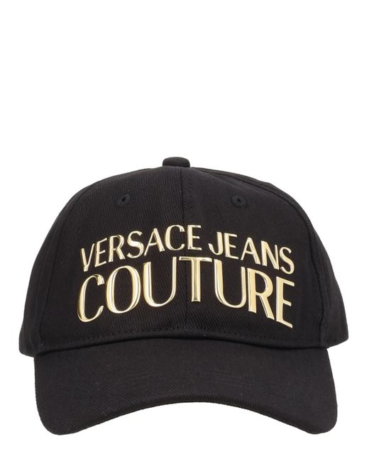 Versace Jeans Couture Black Cappello Da Baseball Con Logo for men