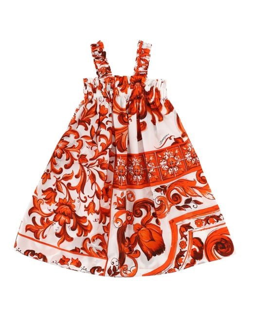 Dolce & Gabbana Red Abito Con Spalline