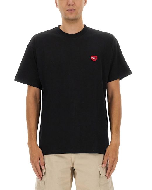 Carhartt Black "Heart Ii Hartt" T-Shirt for men