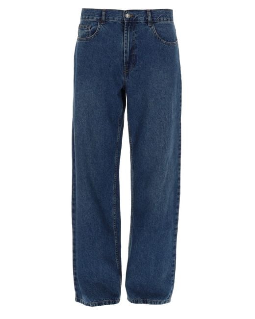 Palm Angels Blue Jeans "Curved Logo" for men