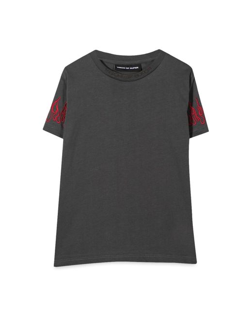 Vision Of Super Black M/C Embroidery Flames