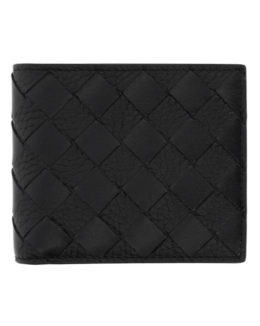 Bottega Veneta Black Bi-Fold Wallet for men