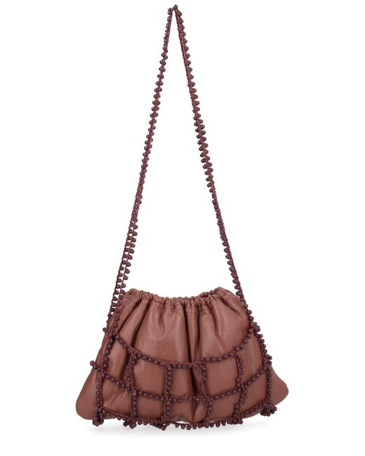 Alysi Brown Bag With Pearls