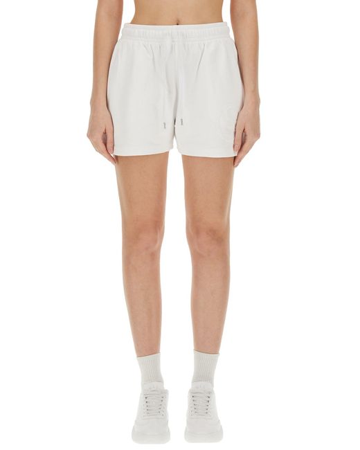 Stella McCartney White Regular Fit Logo Shorts