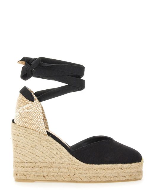 Castaner Black Espadrille Clear