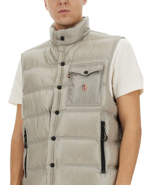 Gilet Imbottito "Nantu" di Moncler in Natural da Uomo