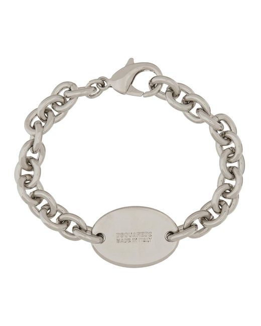 Bracciale A Catena di DSquared² in Metallic da Uomo