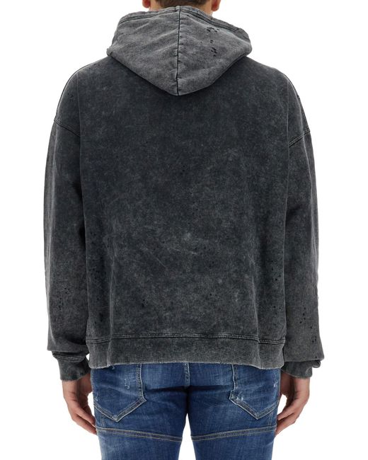 Felpa Con Logo di DSquared² in Black da Uomo