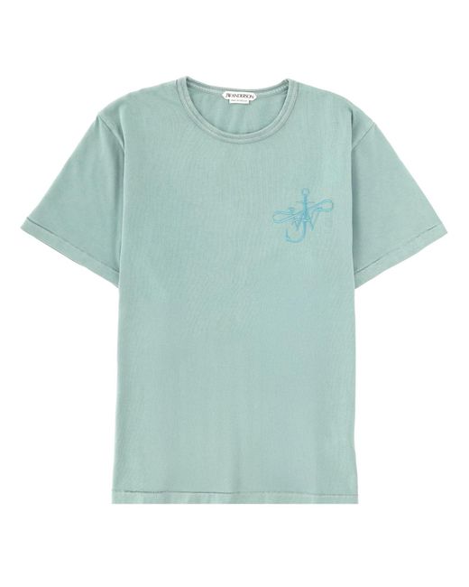 J.W. Anderson Blue Logo Crew Neck T-Shirt for men