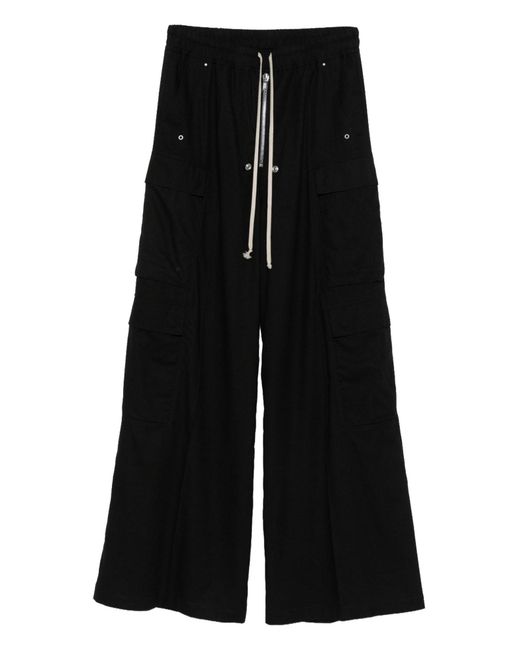 Rick Owens Black Cargo Trousers for men