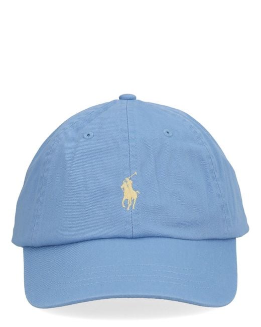 Polo Ralph Lauren Blue Baseball Hat With Logo for men