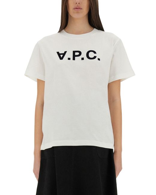 A.P.C. White T-Shirt With Logo