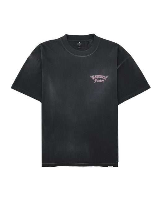 Represent Black T-Shirt Con Stampa for men