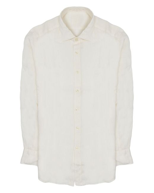 120% Lino White Camicia for men
