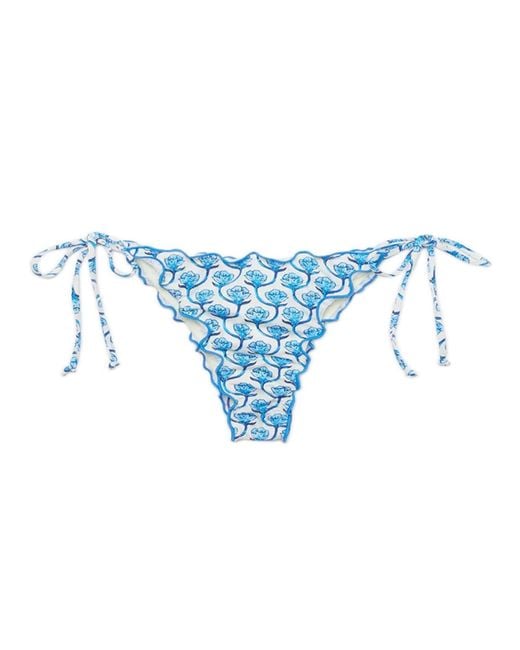 Mc2 Saint Barth Blue Miami Cheeky Bikini Swimsuit