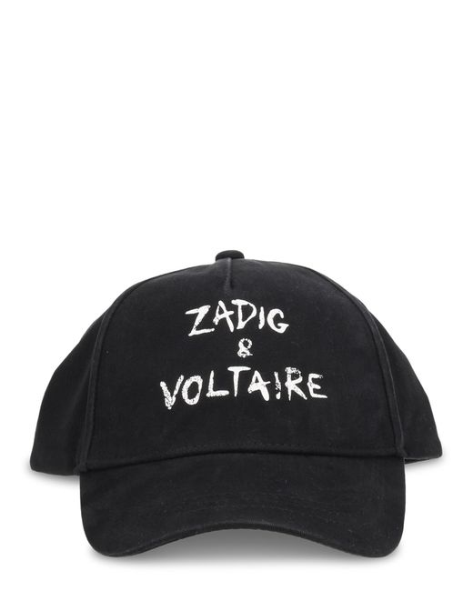 Zadig & Voltaire Black Cappello Con Visiera Logo
