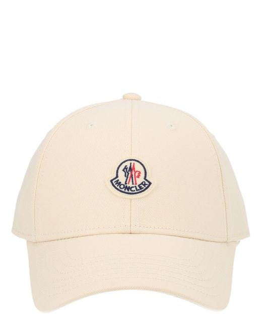 Moncler Natural Baseball Hat With Logo