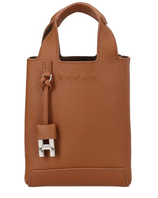 Hogan Brown Shopping Bag Mini For