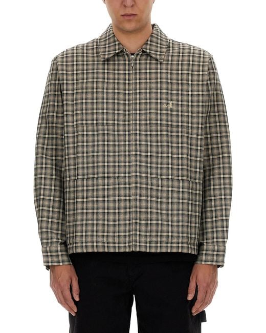AWAKE NY Gray Shirt Jacket for men