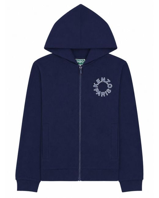 KENZO Blue Felpa Con Cappuccio