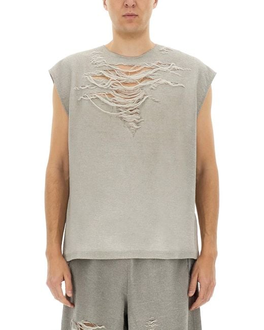 DIESEL Gray S-Rub-Sl" Top for men