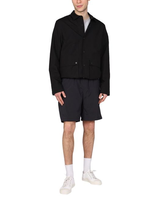 GIACCA IN COTONE E NYLON di Monobi in Black da Uomo