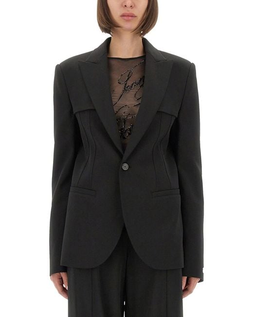 Jean Paul Gaultier Black Fitted Tailored Jacket