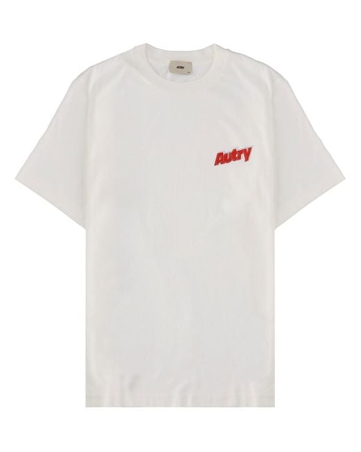 Autry White T-Shirt With Logo for men