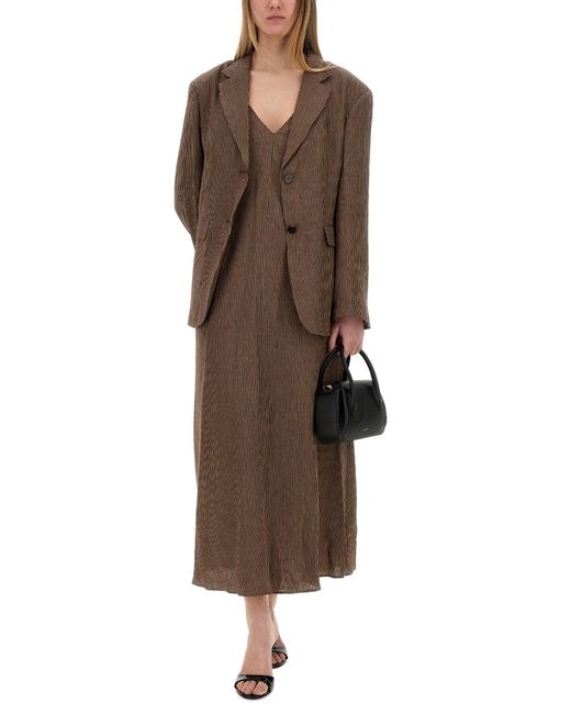 Blazer "Micro Stripes" di Alysi in Brown
