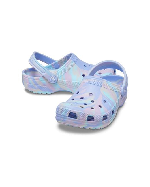 CROCSTM Blue Classic Marbled Clog