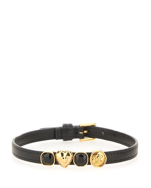 Dolce & Gabbana Black Dg-Logo Leather Belt
